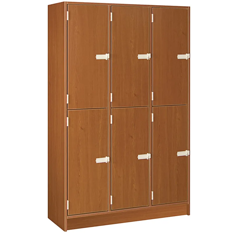 I.D. Systems 45" x 18" x 72" Medium Cherry Triple Door Storage Locker with Middle Shelf 79023 B45 003 Hot Picks