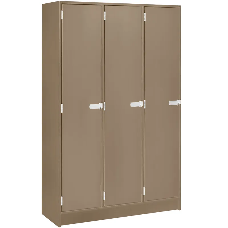 I.D. Systems 45" x 18" x 72" Pepperdust Triple Door Storage Locker with Two Shelves 79017 B45 027 Markdown