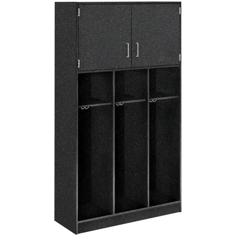 I.D. Systems 45" x 18" x 84" Graphite Nebula Triple Upper Door Storage Locker with Adjustable Middle Shelves 79028 C45 057 New Arrival