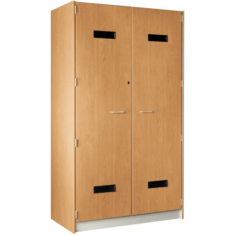 I.D. Systems 48" x 24" x 84" Maple 2 Door Accessory Storage Locker 89221 488424 D073 Trusted Brand