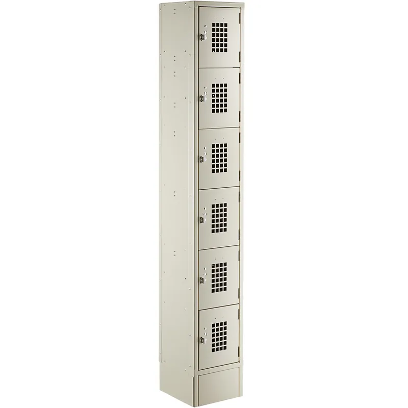 Regency Space Solutions Beige 12" x 12" x 78" Single, 6 Tier Locker - Assembled Viral