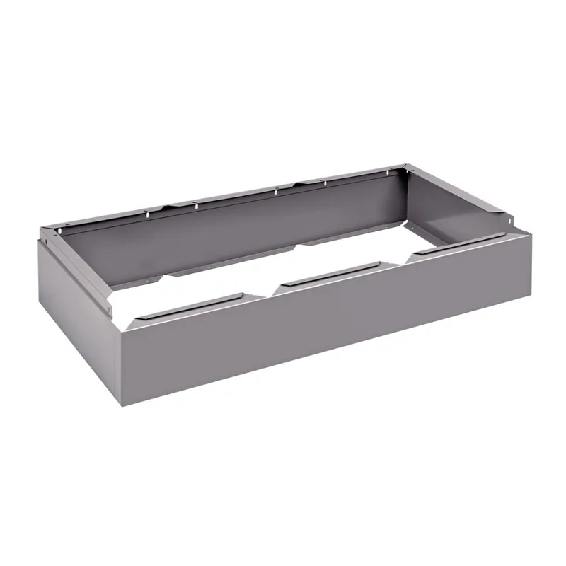 While Supplies Last Tennsco CLB3618MG Triple Stack Gray Steel Locker Base - 36" x 18"