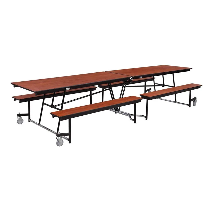 National Public Seating MTFB8 8 Foot Mobile Cafeteria Table with Particleboard Core Affordable