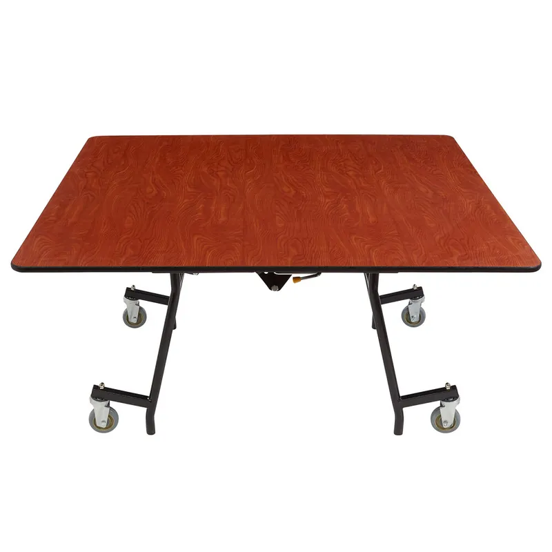 Buy Today National Public Seating MTSSF-48Q-PWTMCR 48" Square Plywood Cafeteria Table with T-Mold Edge and Chrome Frame