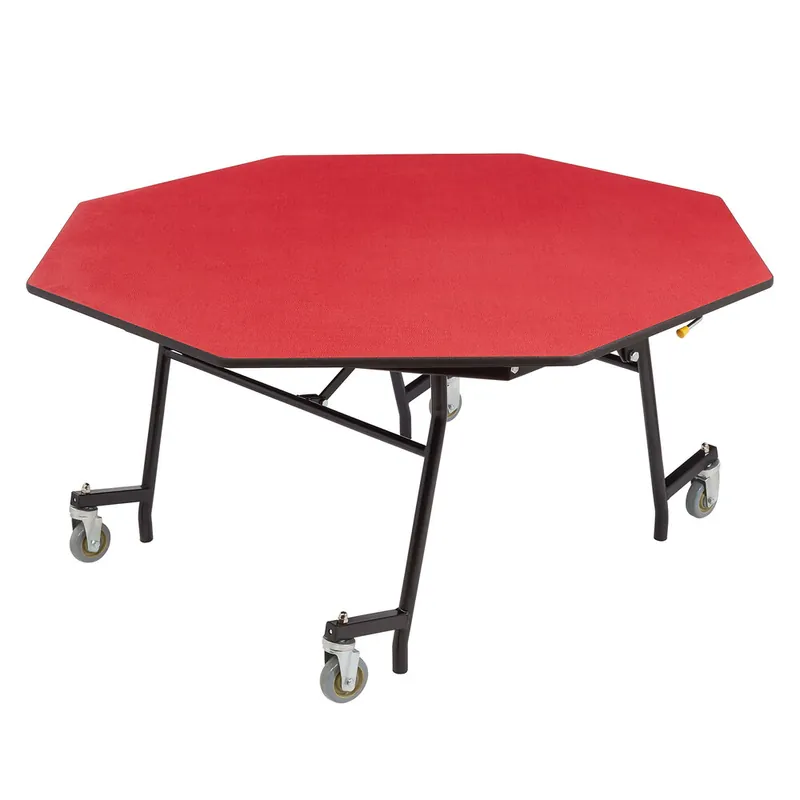 National Public Seating MTSSF-60O-MDPEPC 60" Octagonal MDF Cafeteria Table with ProtectEdge and Black Powder Coated Frame Cheap