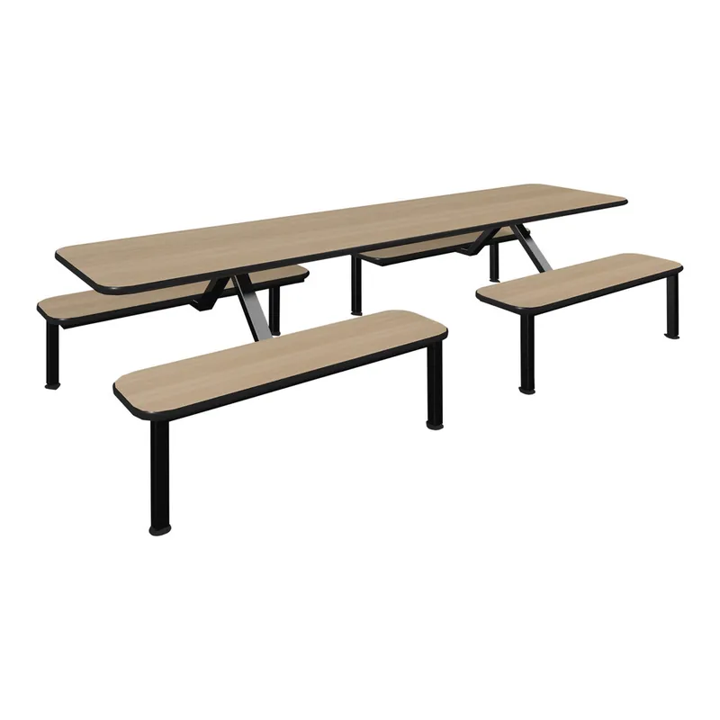 Seasonal Sale Plymold 24" x 96" Beige Table Top with Beige Seating