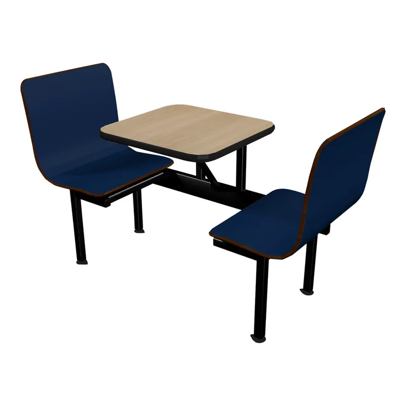 Plymold Contour 24" x 23" Beige Table Top with 2 Atlantis Blue Benches Special Offer