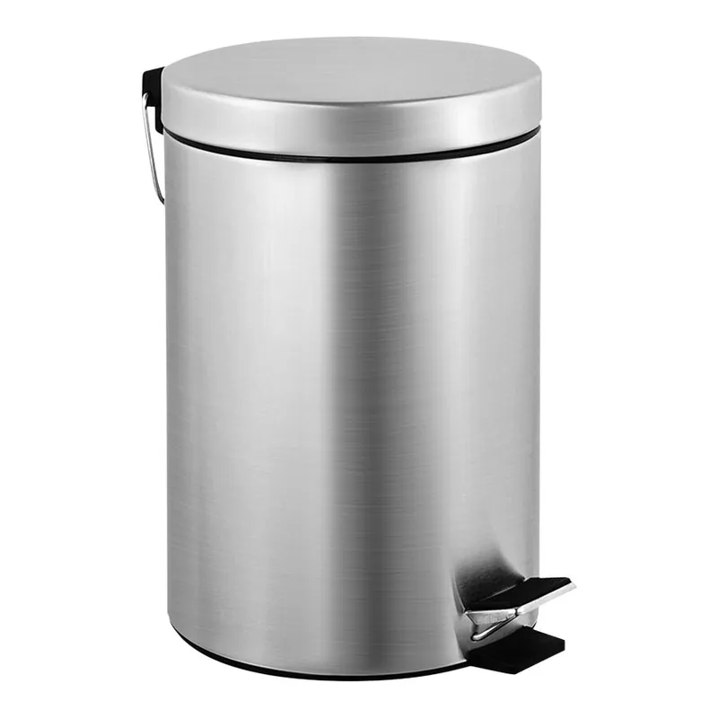American Specialties, Inc. 7317-S 2 Gallon Satin Stainless Steel Step-On Trash Can Certified