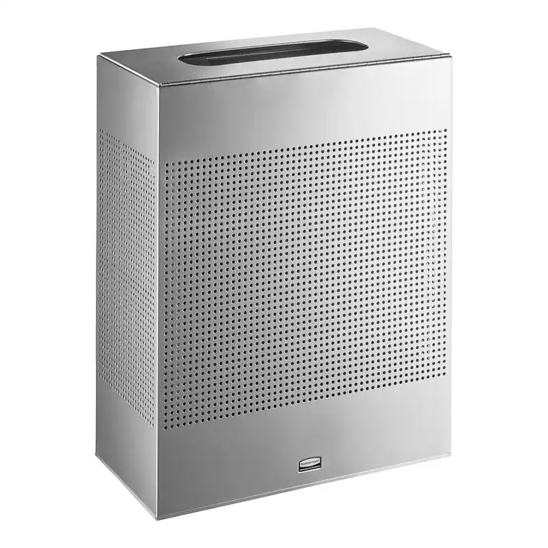 Rubbermaid® FGSR18SSPL Silhouettes Stainless Steel Designer Rectangular Trash Can - 22.5 Gallon Free Returns