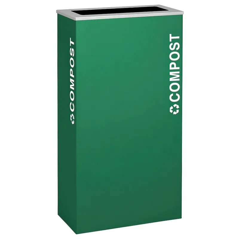 Ex-Cell Kaiser RC-KD17-CMPST EGX Kaleidoscope XL Series Emerald Texture 17 Gallon Customizable Rectangular Compost Bin Top Rated
