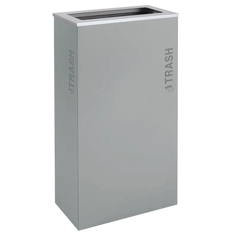 Ex-Cell Kaiser RC-KD17-T BT-HMG Black Tie Kaleidoscope Hammered Gray 17 Gallon Rectangular Trash Can Latest