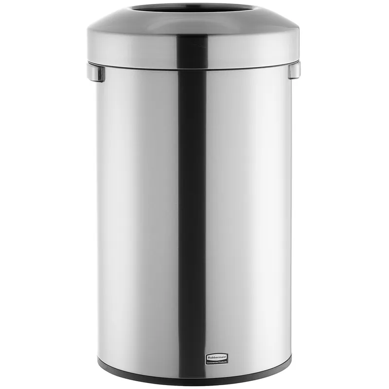 Rubbermaid® Refine 2147584 23 Gallon Stainless Steel Round Trash Can Clearance