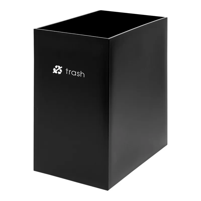 CSL reCollect2 BNBK-23-WH 11 Qt. Black Trash Can with Logo Exclusive Offer
