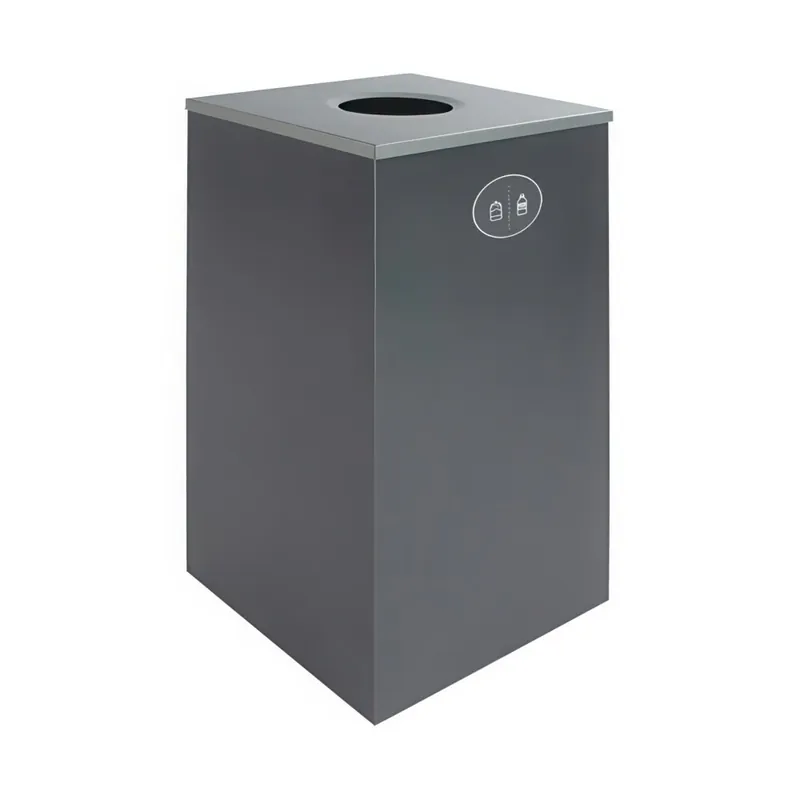 Viral Busch Systems Spectrum 101127 24 Gallon Gray Powder-Coated Steel Decorative Cans & Bottles Receptacle