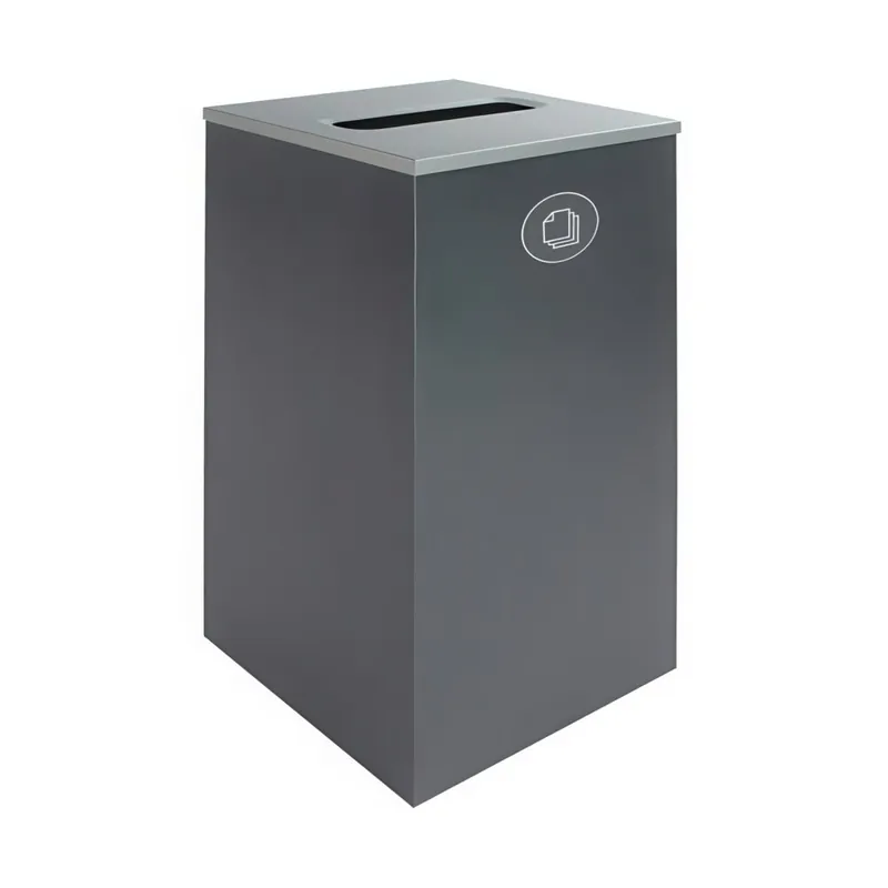 Limited Time Busch Systems Spectrum 101135 24 Gallon Gray Powder-Coated Steel Decorative Paper Receptacle
