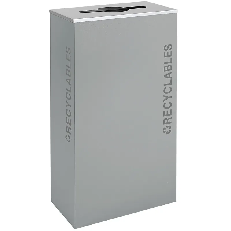 Flash Sale Ex-Cell Kaiser RC-KD17-R BT-HMG Black Tie Kaleidoscope Hammered Gray 17 Gallon Rectangular Recyclables Receptacle