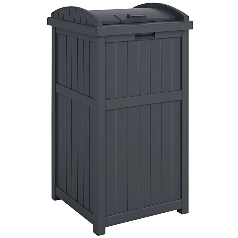 Factory Price Suncast Trash Hideaway GH1732C 23 Gallon Dark Gray Outdoor Trash Can
