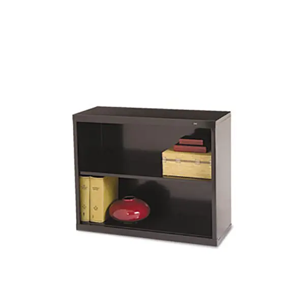 Worldwide Shipping Tennsco B30BK Black 2 Shelf Metal Bookcase - 34 1/2" x 13 1/2" x 28"