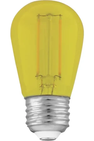Yellow S14 Replacement Bulb for LED String Lights - 120V, 1W - 4/Pack Reduced Price