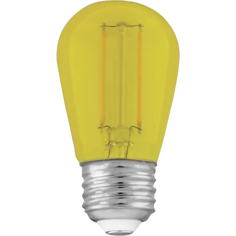 Yellow S14 Replacement Bulb for LED String Lights - 120V, 1W - 4/Pack Reduced Price