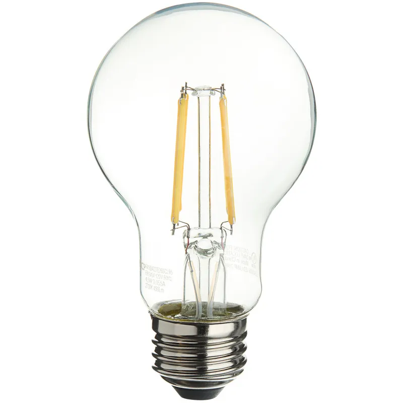 TCP FA19D4027E26SCL95 4.5W Dimmable LED Clear Filament High CRI Standard Lamp, 450 Lumens, 2700K (A19) Place Order