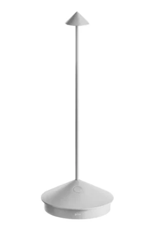 Zafferano America Pina Pro 11 7/16" Silver Leaf Cordless Rechargeable Table Lamp Limited Edition