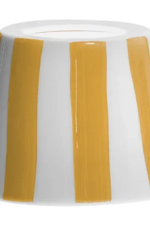 Zafferano America Poldina Lido White / Yellow Stripe Lampshade for Poldina Pro, Poldina Pro Lido, and Poldina Pro Mini Crafted