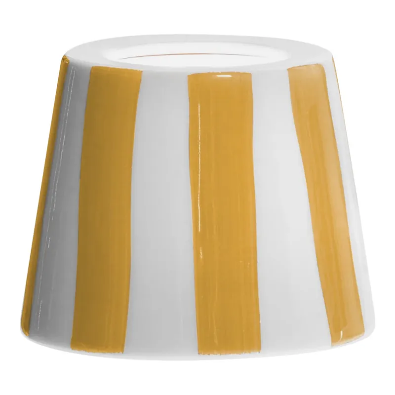 Zafferano America Poldina Lido White / Yellow Stripe Lampshade for Poldina Pro, Poldina Pro Lido, and Poldina Pro Mini Crafted