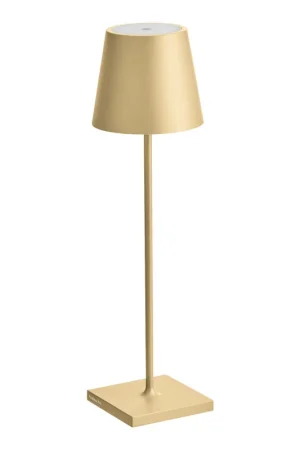 Zafferano America Poldina Pro 15" Gold Leaf Cordless Rechargeable Table Lamp Special Offer