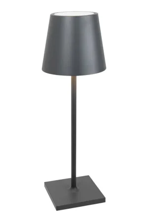 Zafferano America Poldina Pro L 19 5/8" Dark Gray Cordless Rechargeable Desk Lamp Genuine