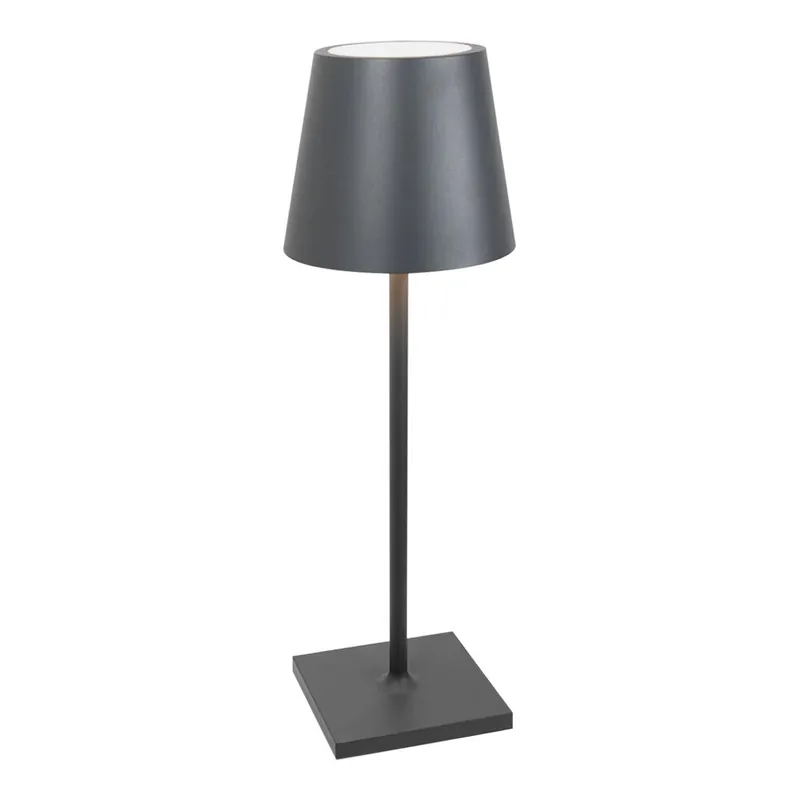 Zafferano America Poldina Pro L 19 5/8" Dark Gray Cordless Rechargeable Desk Lamp Genuine