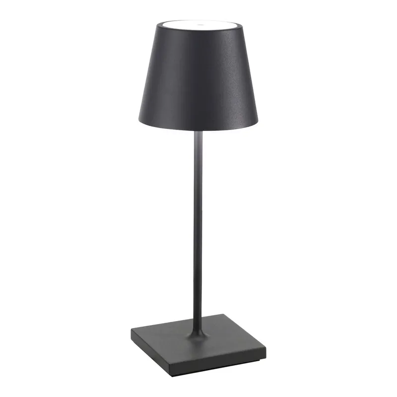 Exclusive Offer Zafferano America Poldina Pro Mini 11 7/8" Dark Gray Cordless Rechargeable Table Lamp