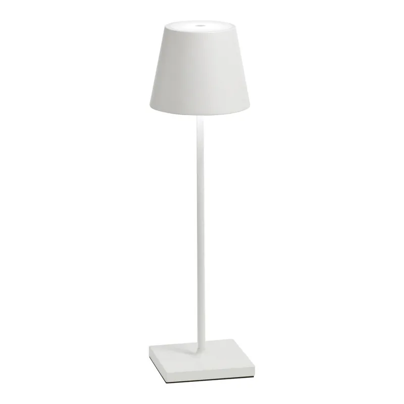 Next Day Delivery Zafferano America Poldina Pro 15" White Cordless Rechargeable Table Lamp