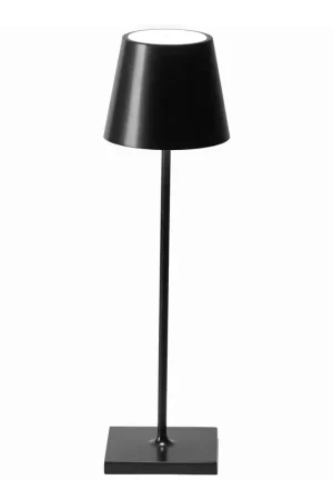 Zafferano America Poldina Pro 15" Black Cordless Rechargeable Table Lamp Crafted