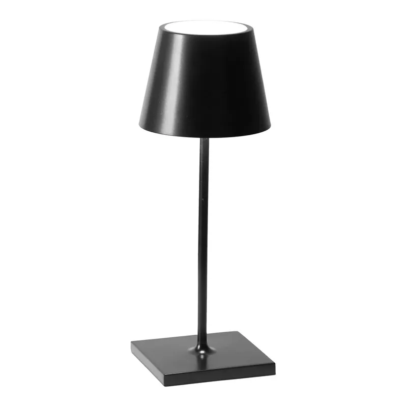 Buy Online Zafferano America Poldina Pro Mini 11 7/8" Black Cordless Rechargeable Table Lamp