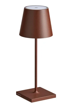Zafferano America Poldina Pro Mini 11 7/8" Rust Cordless Rechargeable Table Lamp Budget
