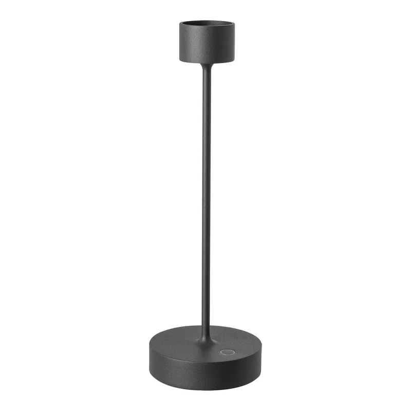 Warranty Included Abert Saturno 11 1/2" Black Rechargeable Table Lamp by Arc Cardinal