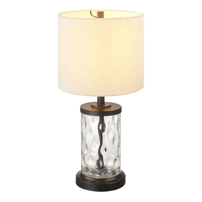 Globe 20" Farmhouse Oil-Rubbed Bronze Table Lamp with Fillable Watered Glass Base - 120V, 60W Editor’s Pick