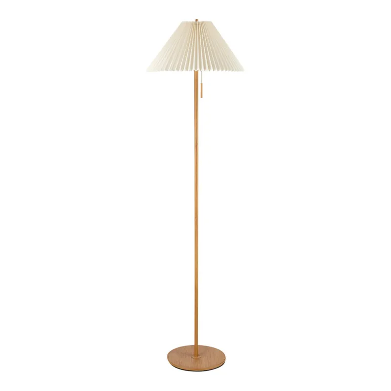 Globe 62" Bohemian Chic Wood-Toned Floor Lamp - 120V, 60W Fast Shipping