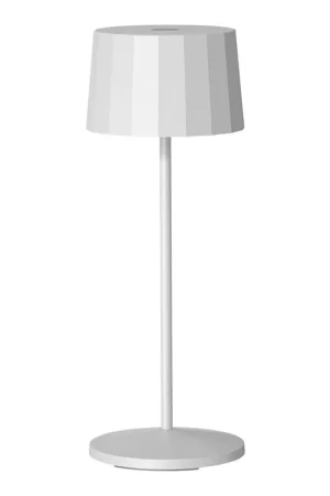 Worldwide Shipping Lampa Octa 11 1/4" White Rechargeable Table Lamp