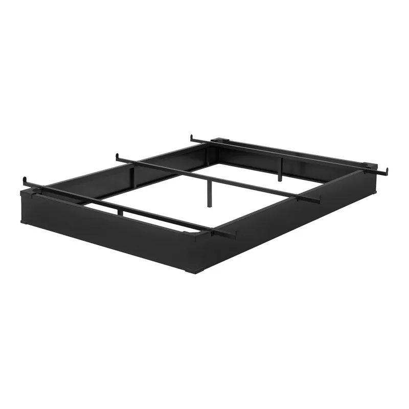 Rize Home 72" x 72" x 7 1/2" Contract / Hotel King Matte Black Steel Bed Base Save Now