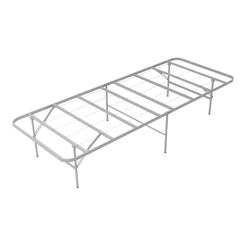 Rize Home 37" x 79" x 14" Twin XL Silver Steel Platform Bed Base Seasonal Sale