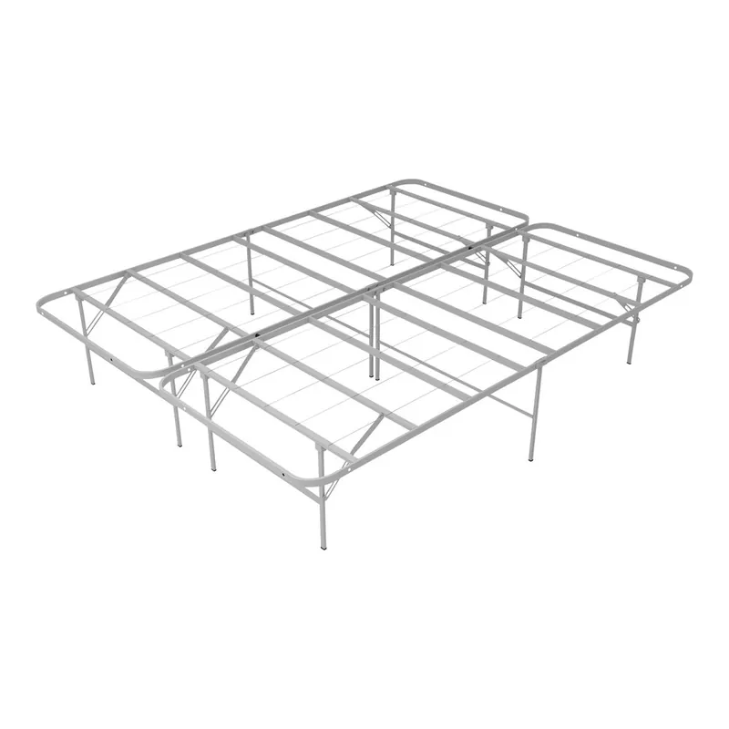 Latest Rize Home 53" x 74" x 14" Full Silver Steel Platform Bed Base
