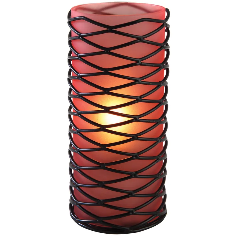 Luxury Sterno 80344 Brandy Diamond 6" Orange Frost Lamp
