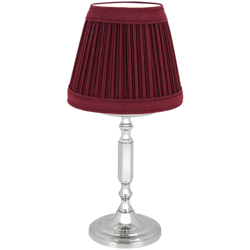Don’t Miss Out Sterno 80422 10 1/2" La Rue Silver Lamp with Marlowe Wine Shade