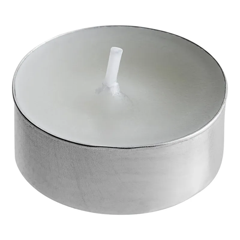 Leola Candle 5 to 6 Hour White Tea Light Candle - 500/Case Money Back Guarantee