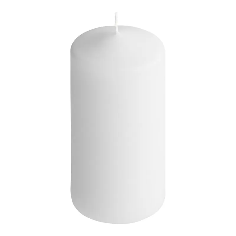 Hollowick 6" White Wax Pillar Candle - 12/Case Limited Edition