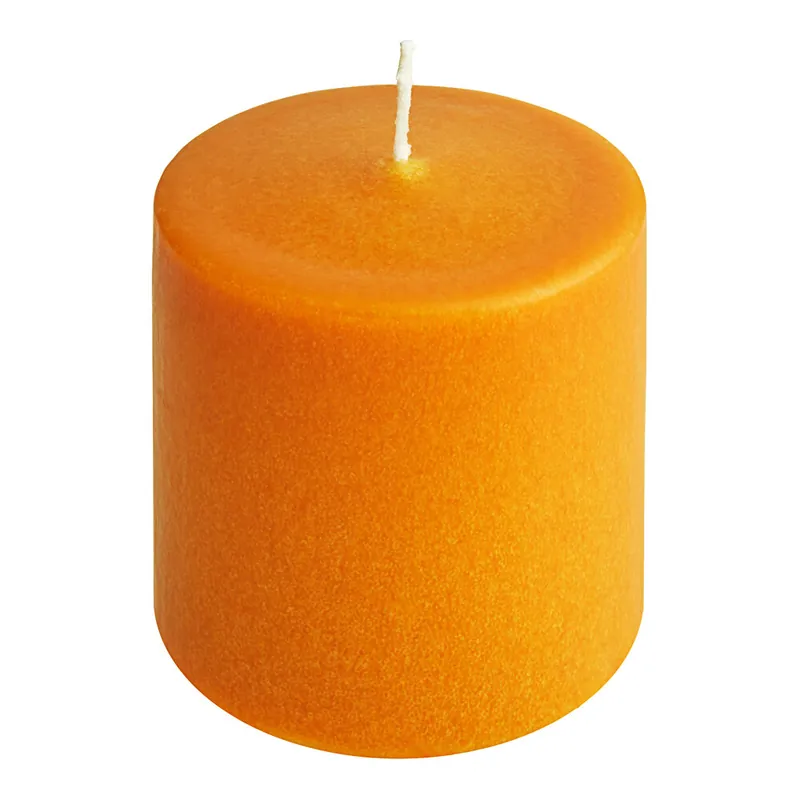 Hollowick 3" Cappuccino Wax Pillar Candle - 12/Case Warranty Included