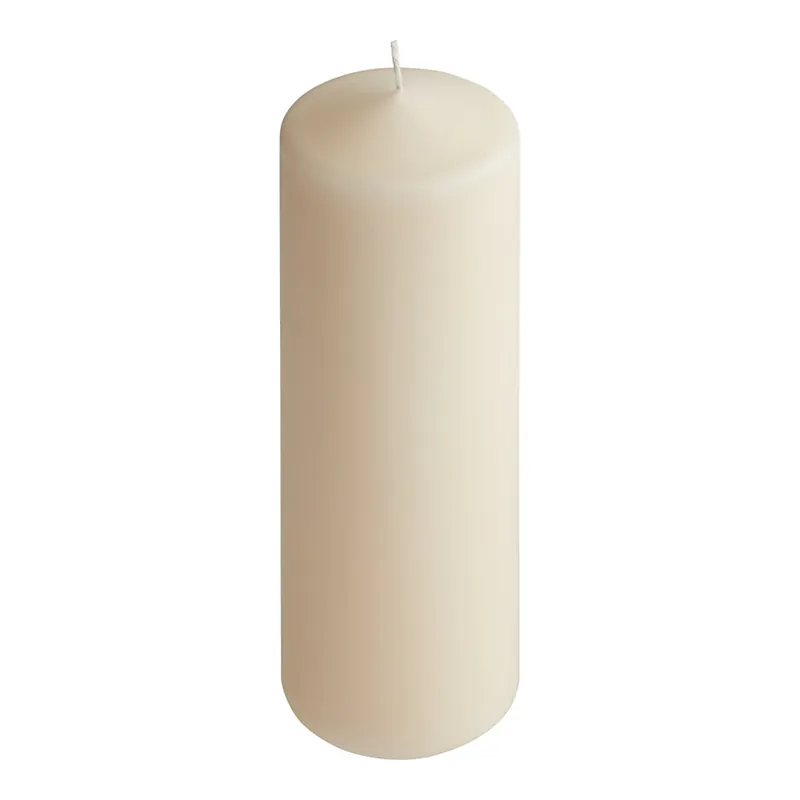 Hollowick 9" Ivory Wax Pillar Candle - 12/Case While Supplies Last