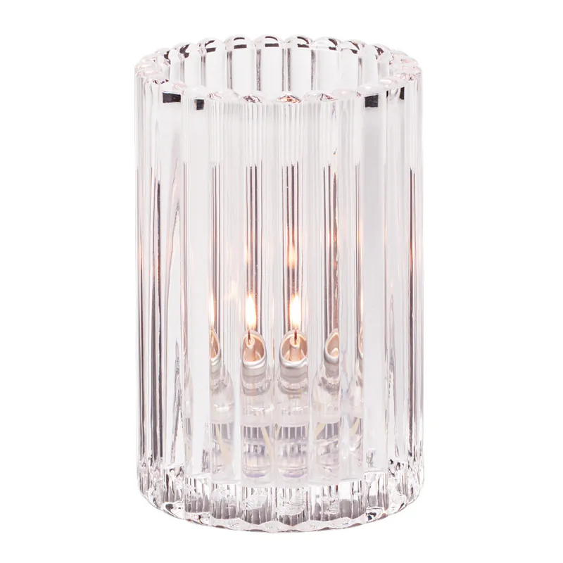 Hollowick 1502C 4 5/8" Clear Glass Vertical Rod Lamp In Demand